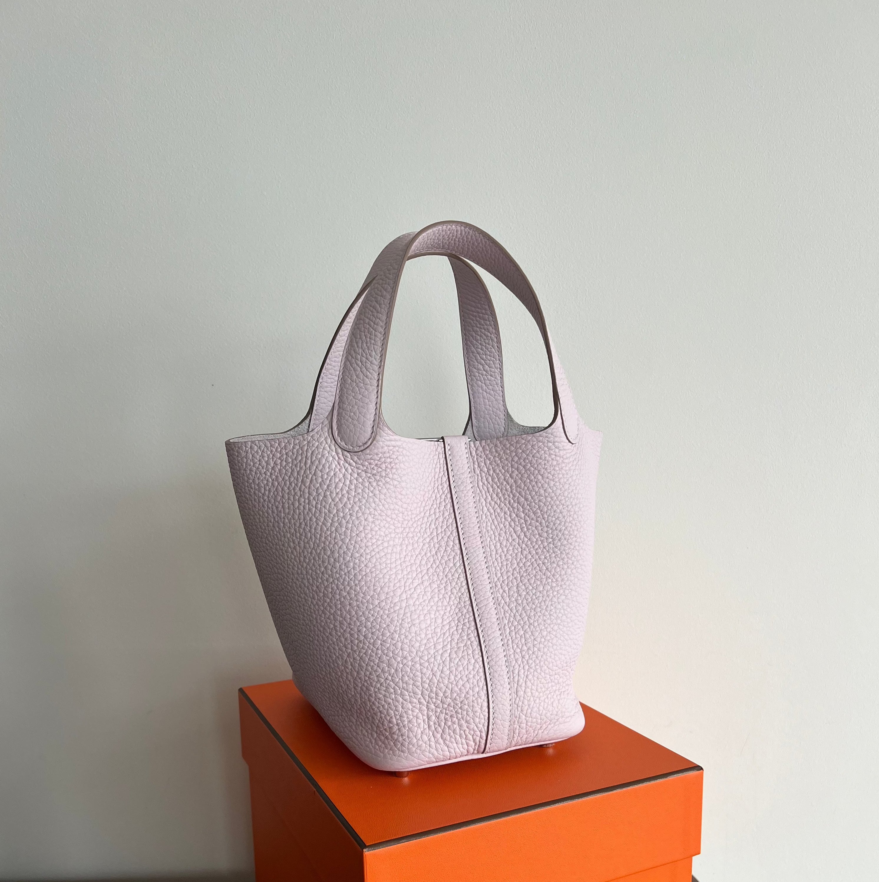 Hermès Picotin 18cm Mauve Pale PHW