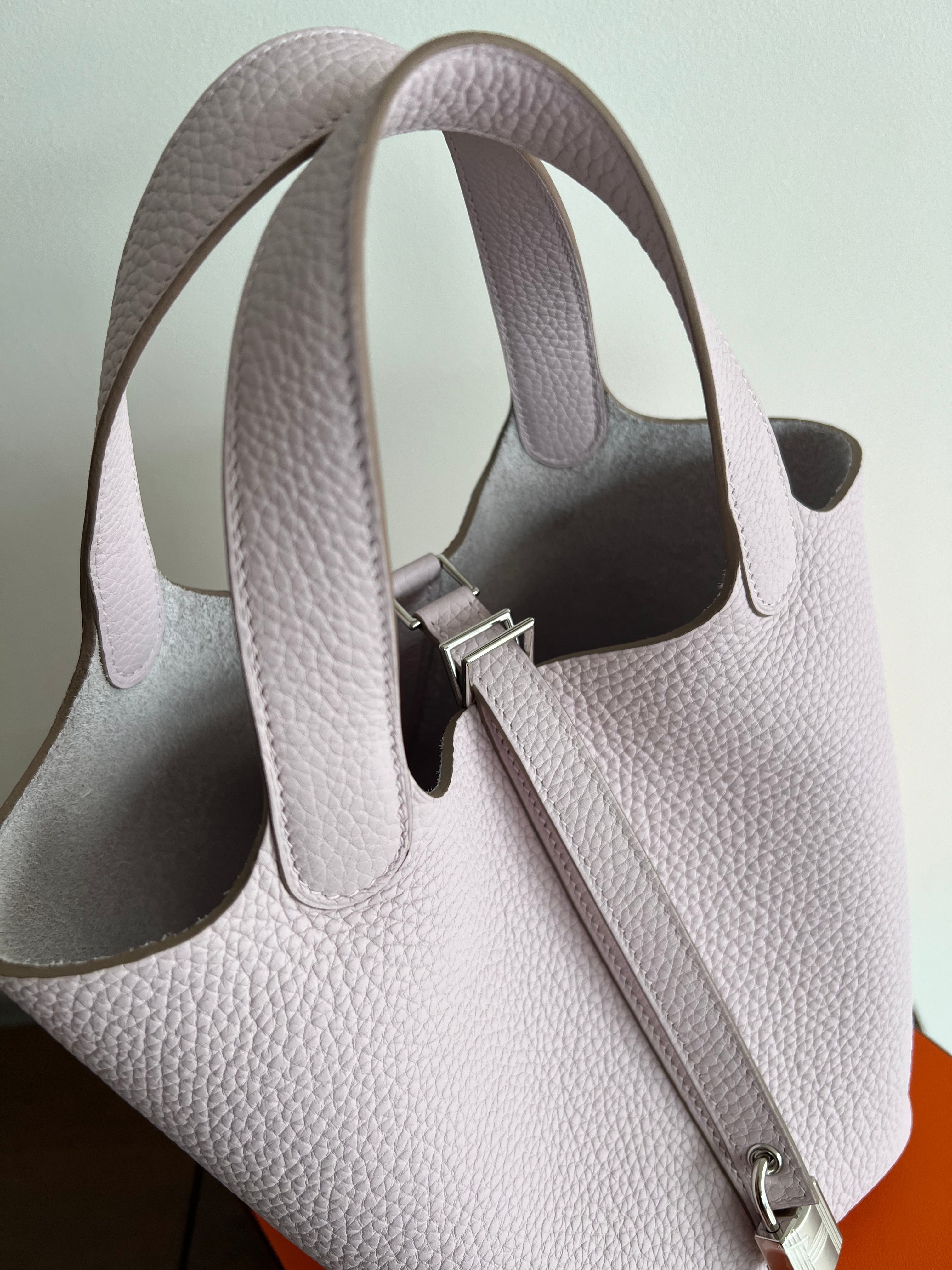 Hermès Picotin 18cm Mauve Pale PHW