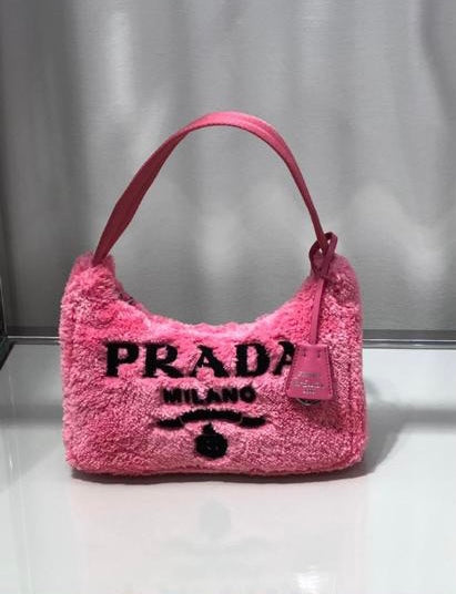 Prada Re-Edition 2000 Terry Cloth Mini Bag (Pink)