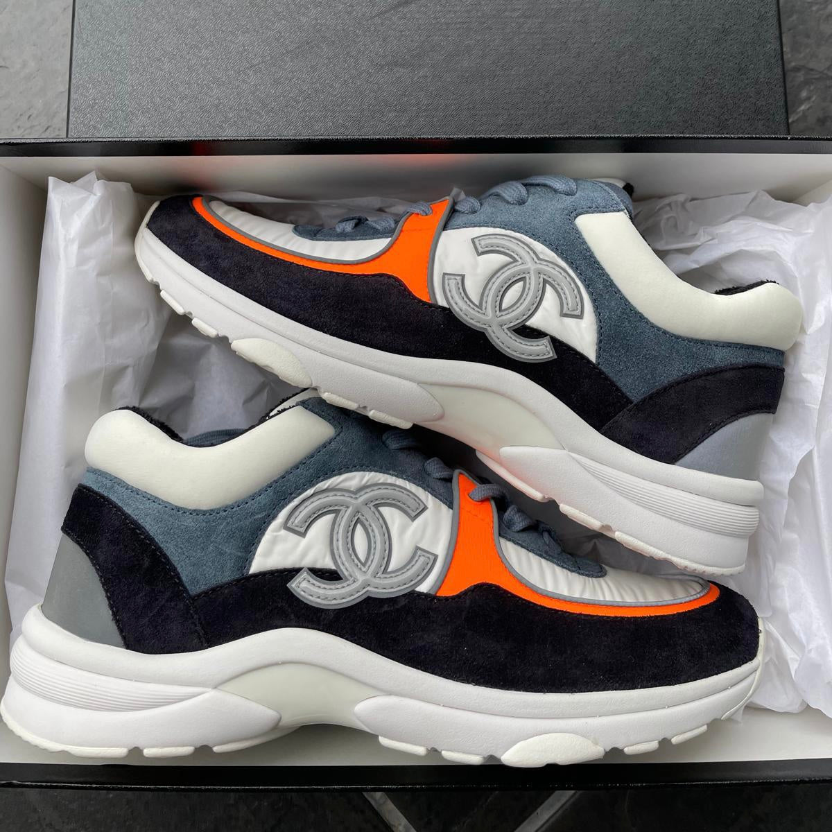 Chanel CC Logo Sneaker Blue/Orange (Reflective)