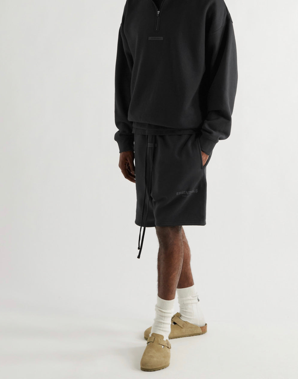 Fear Of God ESSENTIALS Jersey Sweat Shorts Black