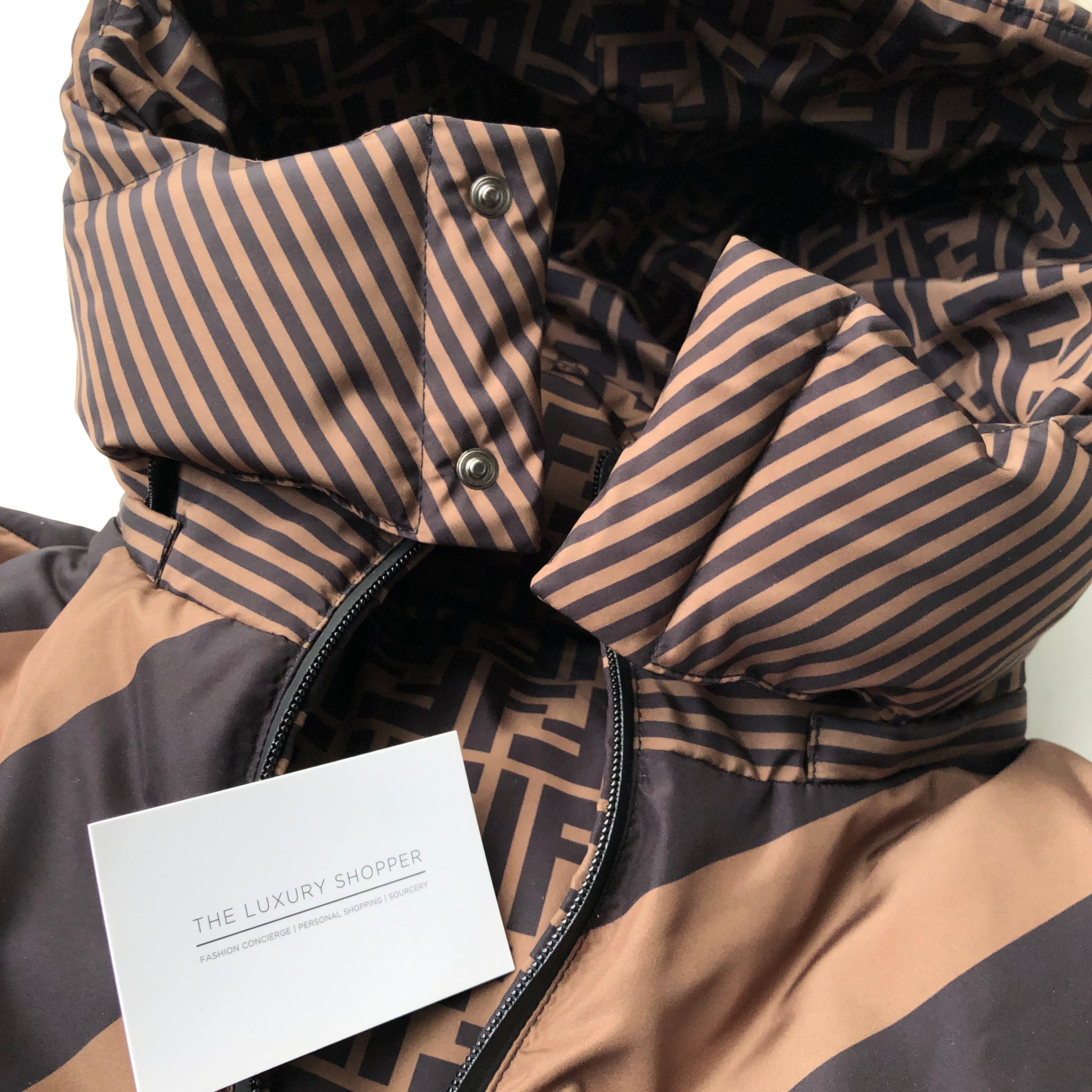 Fendi FF Reversible Striped Jacket