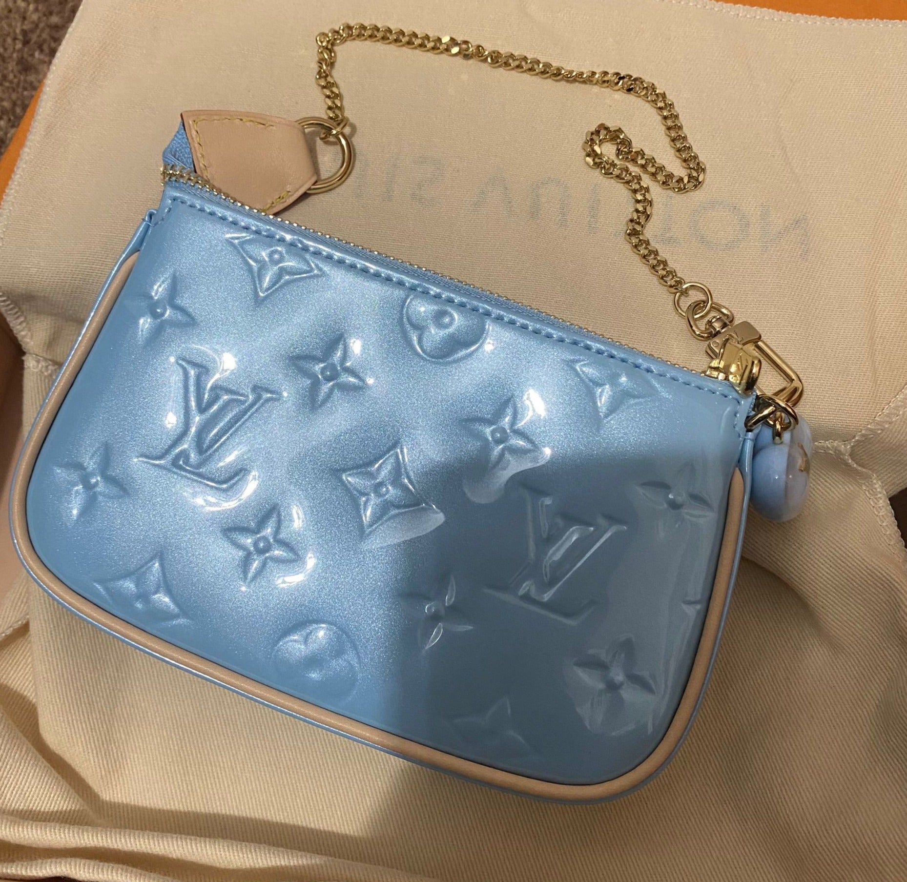 Louis Vuitton Mini Pochette Accessoires (Lollipop Blue)