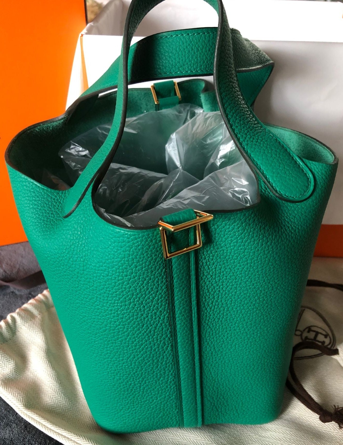 Hermès Picotin 18cm Vert Jade Taurillon Maurice GHW