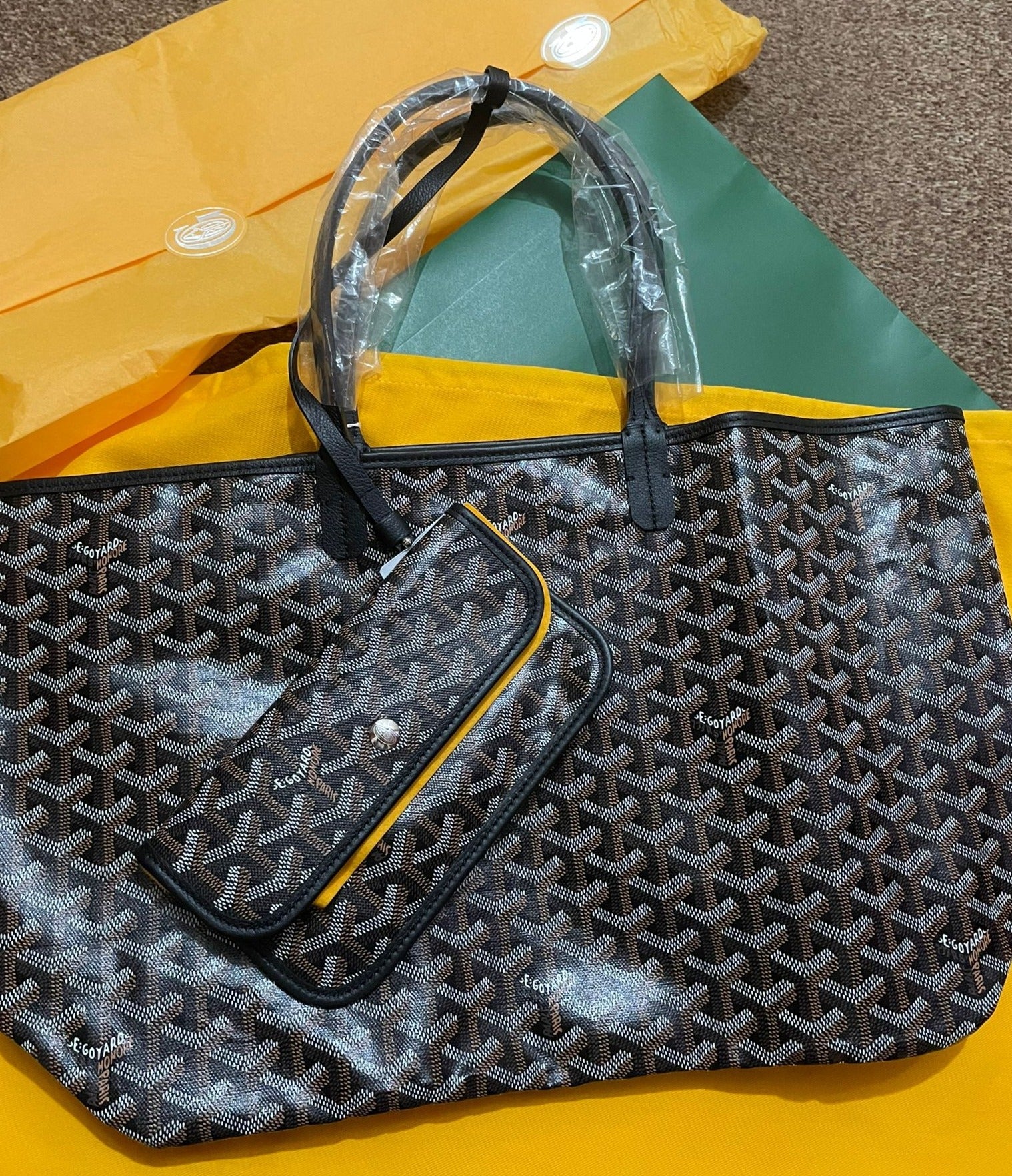 Goyard St Louis PM Tote Bag (Black)