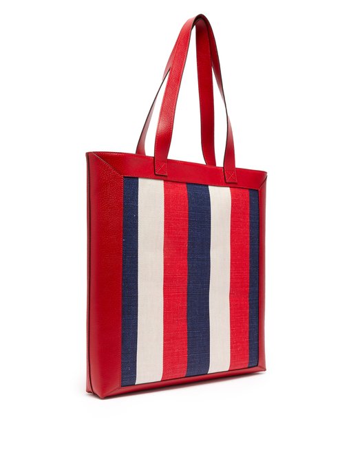 Gucci Striped Large Tote Bag