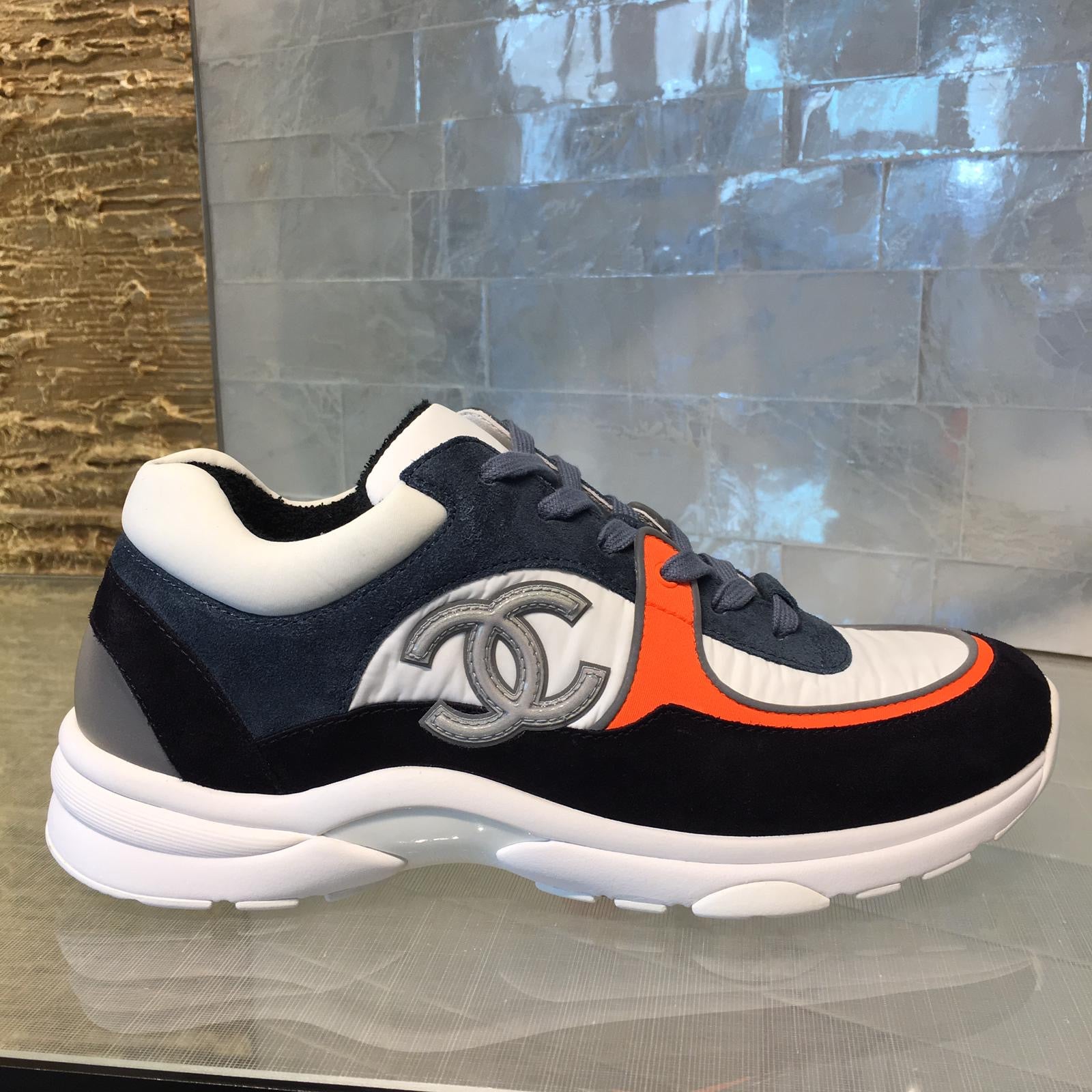 Chanel CC Logo Sneaker Blue/Orange (Reflective)