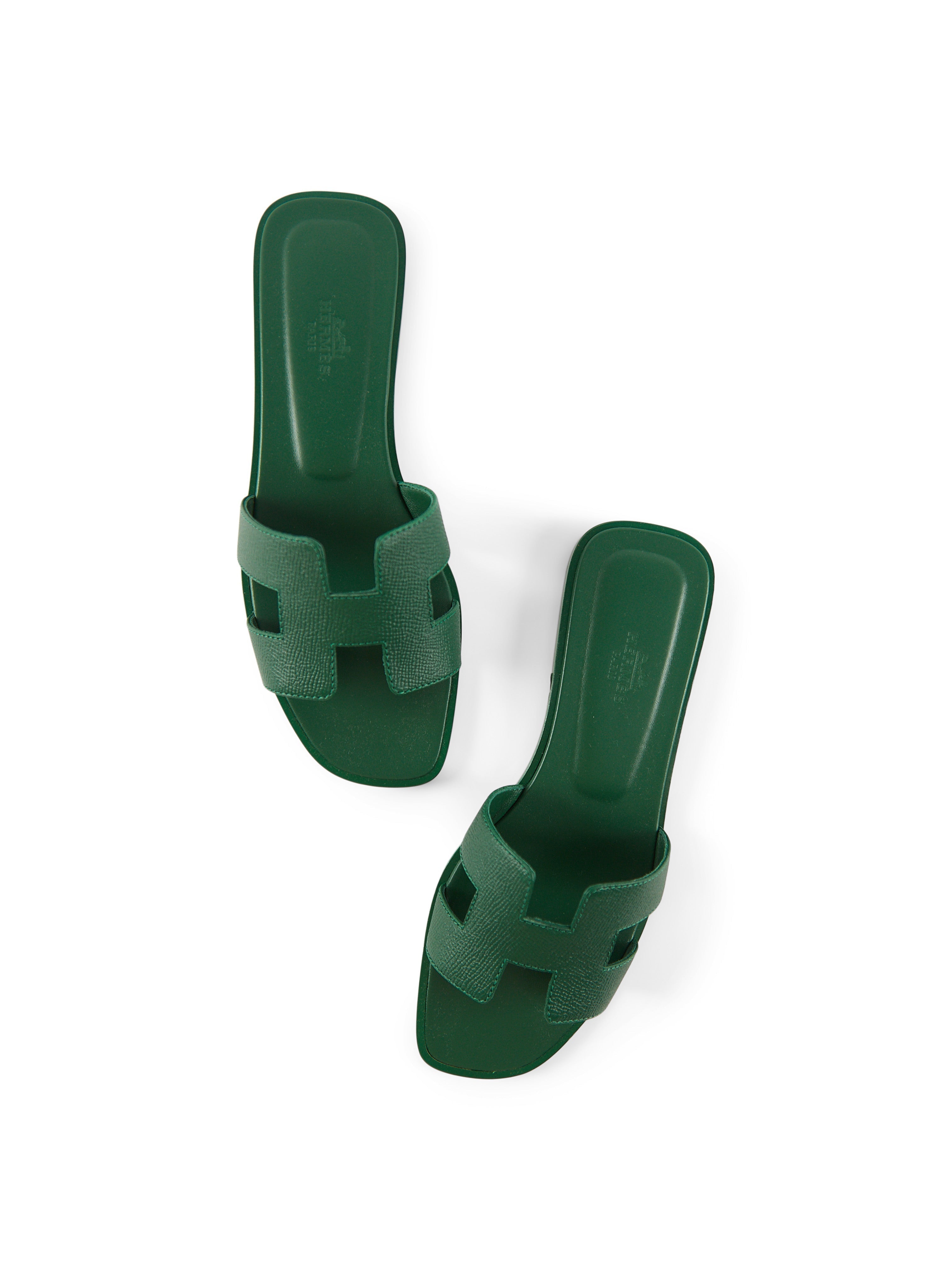 Hermès Oran Sandals (Vert Cactus)